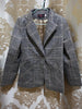 PEONFLY Vintage Office Lady Notched Collar Plaid Women Blazer Single Button Autumn Jacket 2023 Casual Pockets Female Suits Coat