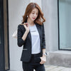 PEONFLY Women 2023 Office Wear Pockets Blazers Coat Vintage Notched Collar Long Sleeve Button Female Outerwear Clothes