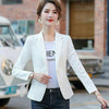 PEONFLY Women Blazer 2023 Formal Blazers Lady Office Single Button Pockets Jackets Coat Slim Black Women Blazer Femme Jackets