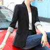 PEONFLY Women Elegant Long Sleeve Single Button Blazer Jacket Casual Black Female Chic Office Lady Blazer Outwear Coat Female