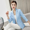 PEONFLY Women Solid Color Office Suits Elegant Notched Blazer Coat Single Button Female Casual Jacket Autumn Winter