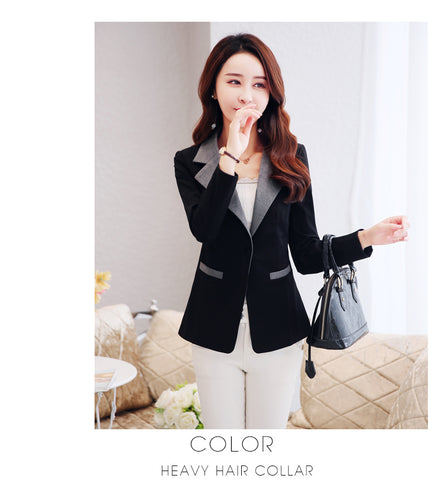 high quality Autumn Spring Women's Blazer Elegant fashion Lady Blazers Coat Suits Female Big S-3XL code Jacket Suit