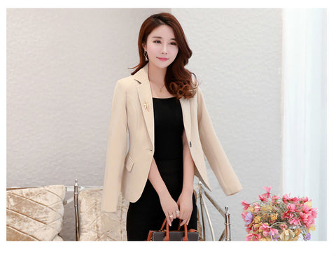 red/black Single Button Ladies Blazers Women 2022 Spring Autumn Women Suit Jacket Blazer Femme Office Tops Coats S-3XL