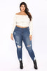 PLUS SIZE Jeans Women High Waist Skinny Pencil Denim Pants women Zipper Stretch washed ripped Jeans women 5XL 6XL 7XL big hip