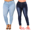 PLUS SIZE Jeans Women High Waist waisted Skinny Pencil Blue Denim Pants women Stretch solid elastic Jeans women 4XL 5XL 6XL 7XL