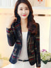 POENFLYWomen Blazers & Jackets Blue Red Plaid Blazer Women blazer Coat Casual One Button Outerwear Short Blazer Feminino