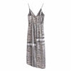 PSEEWE Za 2022 Strappy Long Dress Woman Black Print Midi Slip Dress Women Summer Backless Party Dresses Ruched Slit Sexy Dresses