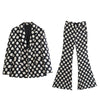 PSEEWE Za Woman 2022 Polka Dot Oversized Blazer Women Long Sleeve Black Blazer Set Autumn Jacket Office Elegant Female Blazer