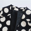 PSEEWE Za Woman 2022 Polka Dot Oversized Blazer Women Long Sleeve Black Blazer Set Autumn Jacket Office Elegant Female Blazer