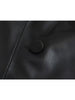 PUWD Women Double-breasted Faux Leather Blazer Coat Vintage Long Sleeve Flap Pockets Female Outerwear Chic Veste Femme