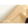 PYJTRL Women Elegant High Street Quality suit Jacket Metal Buttons PU Leather Gold Blazer