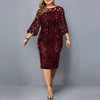 Party Dress Summer Women's Dress 2022  Elegant Sequin Mesh Black Wine Red Gold Casual Dresses Ladies Wedding Evening Outfits