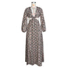 Party Sexy Dress Women Serpentine Print V Collar Long Sleeve Sexy Outfit 2023 Night Club Snakeskin Dress Front Open Casual Dress