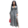 Party Sexy Dress Women Serpentine Print V Collar Long Sleeve Sexy Outfit 2023 Night Club Snakeskin Dress Front Open Casual Dress