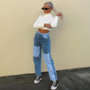 Patchwork Straight Women's jeans Baggy Jeans Vintage High Waist Boyfriends Mom Denim Pants 90S Streetwear 2022 Female