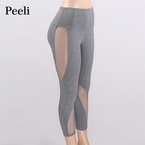 Summer Patchwork Fitness Leggings Women Sexy Mesh Leggings Athleisure Casual Workout Leggins 2022 High Waist Capris Pants