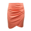 Pencil Skirt  Women High Waist Slim Folding Hips Candy Color Formal Saias Feminino Lady Classic Knee Length Office Skirts