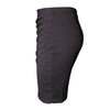 Pencil Skirt  Women High Waist Slim Folding Hips Candy Color Formal Saias Feminino Lady Classic Knee Length Office Skirts