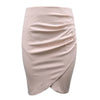 Pencil Skirt Women High Waist Slim Folding Hips Candy Color Formal Saias Feminino Lady Classic Knee Length Office Skirts 2022