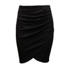 Pencil Skirt  Women High Waist Slim Folding Hips Candy Color Formal Saias Feminino Lady Classic Knee Length Office Skirts