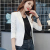 Peonfly 2023 Blazer Femme Jackets Women Blazer Long Sleeve Blazers Solid Single Button Coat Slim Office Lady Jacket Female Tops