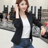 Peonfly 2023 Blazer Femme Jackets Women Blazer Long Sleeve Blazers Solid Single Button Coat Slim Office Lady Jacket Female Tops