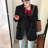 Peonfly Women 2022 Casual Double Breasted Blazers Coat Vintage Notched Long Sleeve Female Outerwear Chic Tops Green