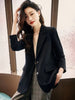 Pink Blazer Women 2023 Autumn Temperament High End Professional Jacket Office Ladies Work Coat Tops Black