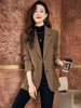 Pink Blazer Women 2023 Autumn Temperament High End Professional Jacket Office Ladies Work Coat Tops Black