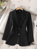 Pink Blazer Women 2023 Autumn Temperament High End Professional Jacket Office Ladies Work Coat Tops Black