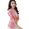Pink Blue Blazer Feminino Coat Jacket Office  Spring/Autumn Suit Slim Blaser Feminino Elegant Blazer Large Size XXL TT2113