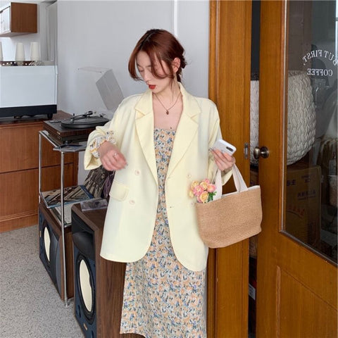 Pink Casual Suit Jacket Female 2023 Summer and Autumn Thin Section Temperament Fall Jacket for Women Blazers