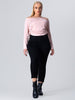 Pink Cropped Tops Autumn Winter 2023 Women Large Big Plus Size 4XL Long Sleeve Blouses Streetwear Casual Oversize Ladies T Shirt