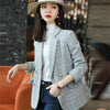Pink Fragrance Jacket Female Spring And Autumn 2023 Tweed Suit Plaid Casual Blazer Female Blended Wool Coat Ladies
