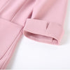 Pink Half Sleeve Women Casual Temperament Summer Formal Slim Jacket Office Ladies Work Coat Black