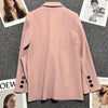 Pink/Khaki/Black Small Blazers For Womens Niche Loose Tops Coats Ladies Spring Autumn Casual Blazer Suit Solid Loose Jacket Coat