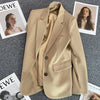 Pink/Khaki/Black Small Blazers For Womens Niche Loose Tops Coats Ladies Spring Autumn Casual Blazer Suit Solid Loose Jacket Coat