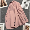 Pink/Khaki/Black Small Blazers For Womens Niche Loose Tops Coats Ladies Spring Autumn Casual Blazer Suit Solid Loose Jacket Coat