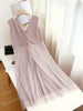 Pink Large Plus Size 4XL Midi Dress Women 2023 Summer Autumn Mesh Elegant Curvy Ladies Cocktail Prom Evening Party Dresses