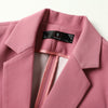 Pink Suits Women Summer Short Sleeve Business Temperament High End Formal Blazer And Skirt Office Ladies Work Wear