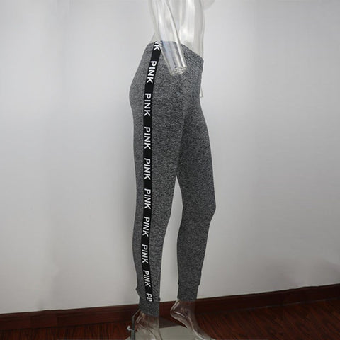 Pink Sweatpants Casual Joggers Women Pencil Pants Quick Dry Fitness Leggings Elastic Waist Skinny Black Grey Trousers P63 Z30