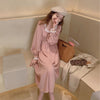 Pink Sweet Dress Women Elegant Lace Patchwork Fairy Dress Female Puff Sleeve Japanese Kawaii Party Midi Korean Dress Women 2022