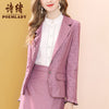 Pink polka dot jacket + pleated skirt suit two-piece women's autumn dress 2023 ladies
