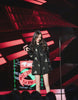 Pinkoz black blazers designer women double breasted autumn winter elegant office lady tops animal printed gothic jacket