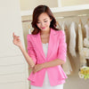 Pinky Is Black blazer women jacket ruffle female candy color slim long-sleeve short women suit jacket outerwear  lady blazer