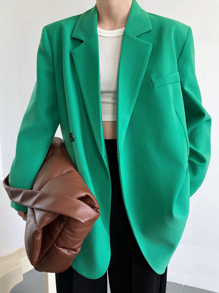 Pirate Hippie Solid Suit Woman Autumn Long Sleeve Notched Collar Single Button Coat Casual Vintage Classic Blazers Tops 2023