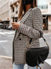Plaid Blazer  Autumn Korean temperament versatile lattice small suit coat women's long sleeve