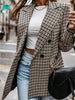 Plaid Blazer  Autumn Korean temperament versatile lattice small suit coat women's long sleeve