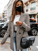 Plaid Blazer  Autumn Korean temperament versatile lattice small suit coat women's long sleeve