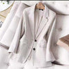 Plaid Blazer Jacket Women Spring Autumn Long Sleeve Casual Elegant Office Classic Chic Temperament Blazer 2023